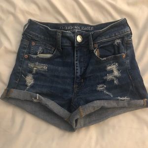 American Eagle Ripped Denim Shorts